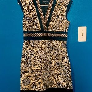 Jones New York black and white sleeveless dress